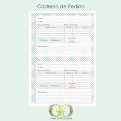 CADERNO DE PEDIDOS COSTURA CRIATIVA – ÍCONES COLORIDOS – Fuxicando